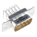 Provertha TMC 9 Way Right Angle 2.54 mm Pitch Through Hole D-Sub Connector with 4-40 UNC Insert Male 023322