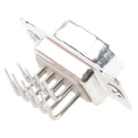 Provertha TMC 9 Way Right Angle 2.54 mm Pitch Through Hole D-Sub Connector with 4-40 UNC Insert Male 023322