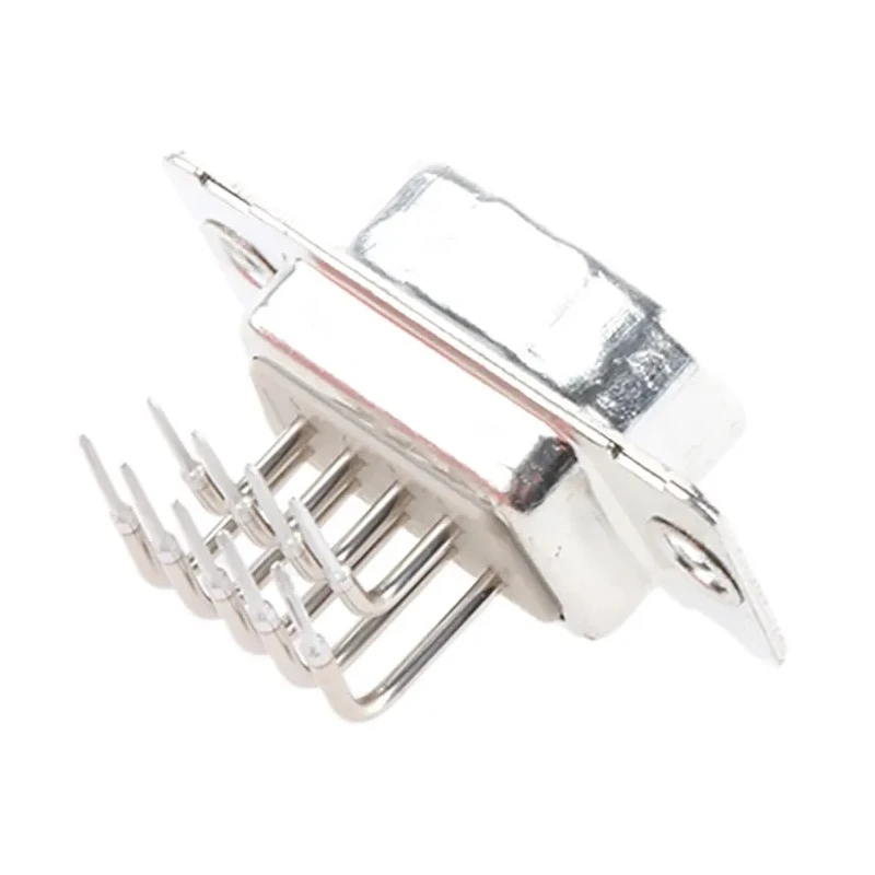 Provertha TMC 9 Way Right Angle 2.54 mm Pitch Through Hole D-Sub Connector with 4-40 UNC Insert Male 023322