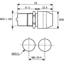 Crouzet Green Panel Mounting Visual Indicator 22.5 mm Mount Hole 8 Bar 84150202