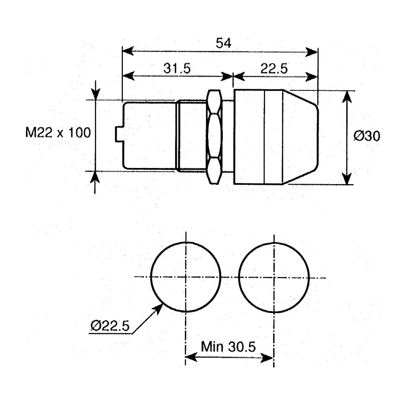 Crouzet Green Panel Mounting Visual Indicator 22.5 mm Mount Hole 8 Bar 84150202