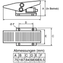 Norgren Pedal Pneumatic Manual Control Valve Zinc Alloy Body G 1/4 Thread 3/2 Valve Function 965L/min Flow Capacity 03068102