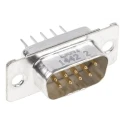 Provertha TMC 9 Way Straight 2.75 mm Pitch Through Hole D-Sub Connector with 4-40 UNC Insert Male 023132