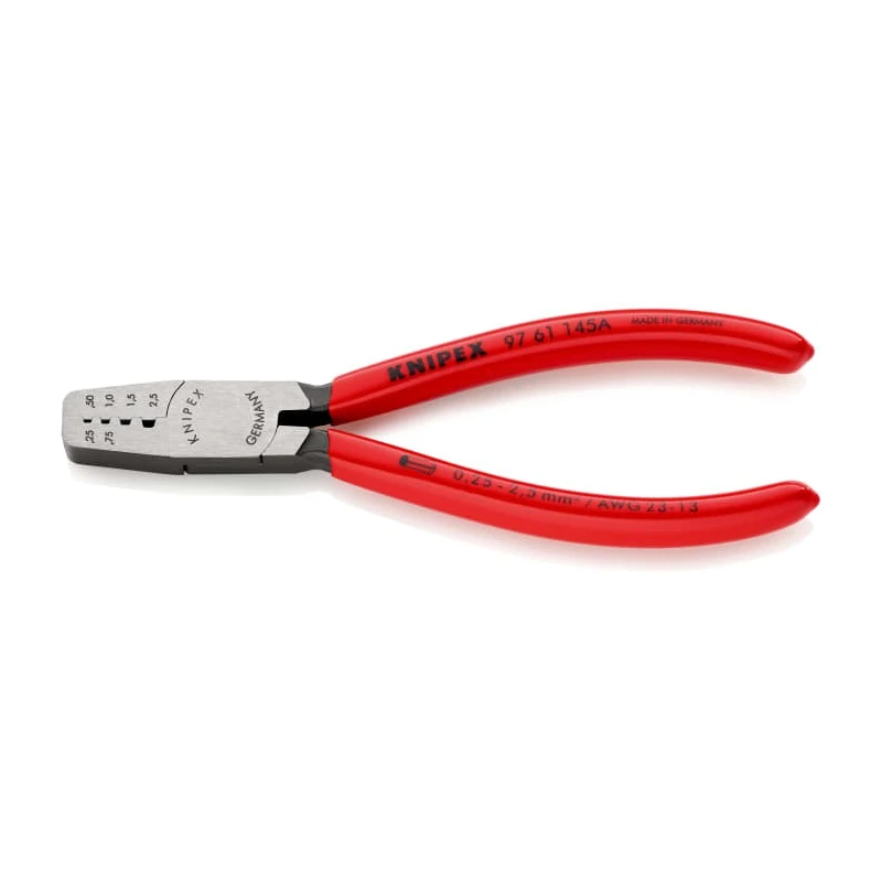 Knipex 3.5 mm Crimp Tool for Bootlace Ferrule Plastic Coated Handle 145mm Germany 97 61 145 A