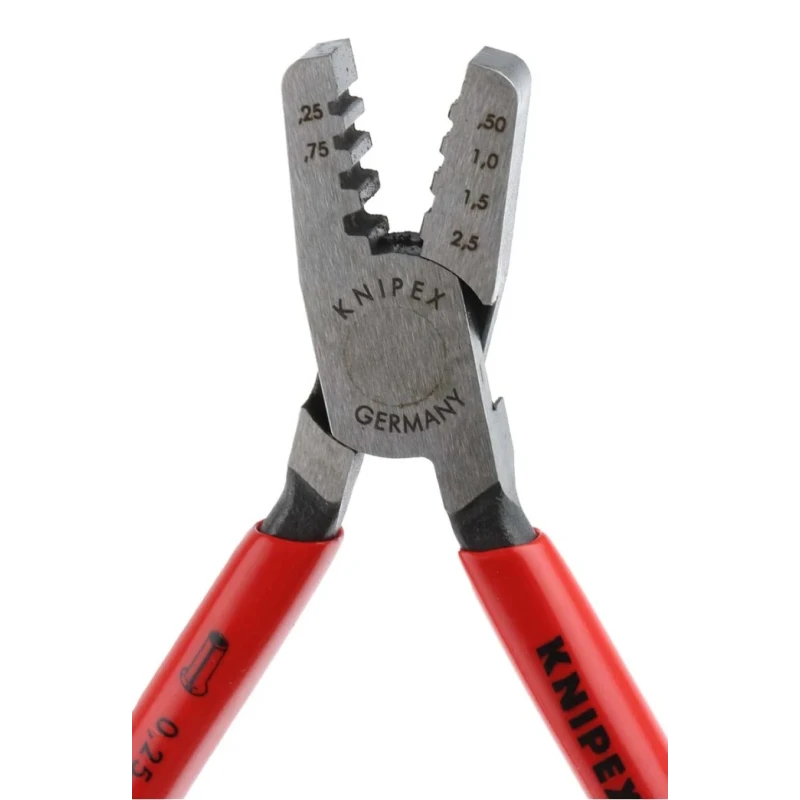 Knipex 3.5 mm Crimp Tool for Bootlace Ferrule Plastic Coated Handle 145mm Germany 97 61 145 A