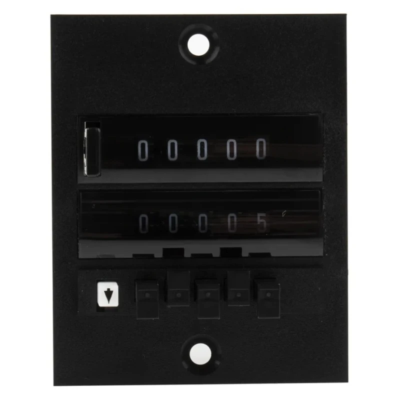 Hengstler Pneumatic Counter 497 Series 2 bar to 8 bar Pressure Range, 5-Digit Preset, Panel or Surface Mount 0 497 487