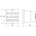 Hengstler Pneumatic Counter 497 Series 2 bar to 8 bar Pressure Range, 5-Digit Preset, Panel or Surface Mount 0 497 487