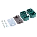 Parker Polypropylene Tube Clamp for 25 mm OD Tube RAP3-325 with Zinc Plated Steel Clamp Screws and Weld Plate