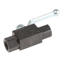 Parker Phosphate Steel Hydraulic Ball Valve Lever Operation 1/4 in Port Size 2 Ports G Thread KH1/4CFX