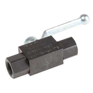 Parker Phosphate Steel Hydraulic Ball Valve Lever Operation 1/4 in Port Size 2 Ports G Thread KH1/4CFX