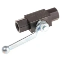 Parker Phosphate Steel Hydraulic Ball Valve Lever Operation 1/4 in Port Size 2 Ports G Thread KH1/4CFX