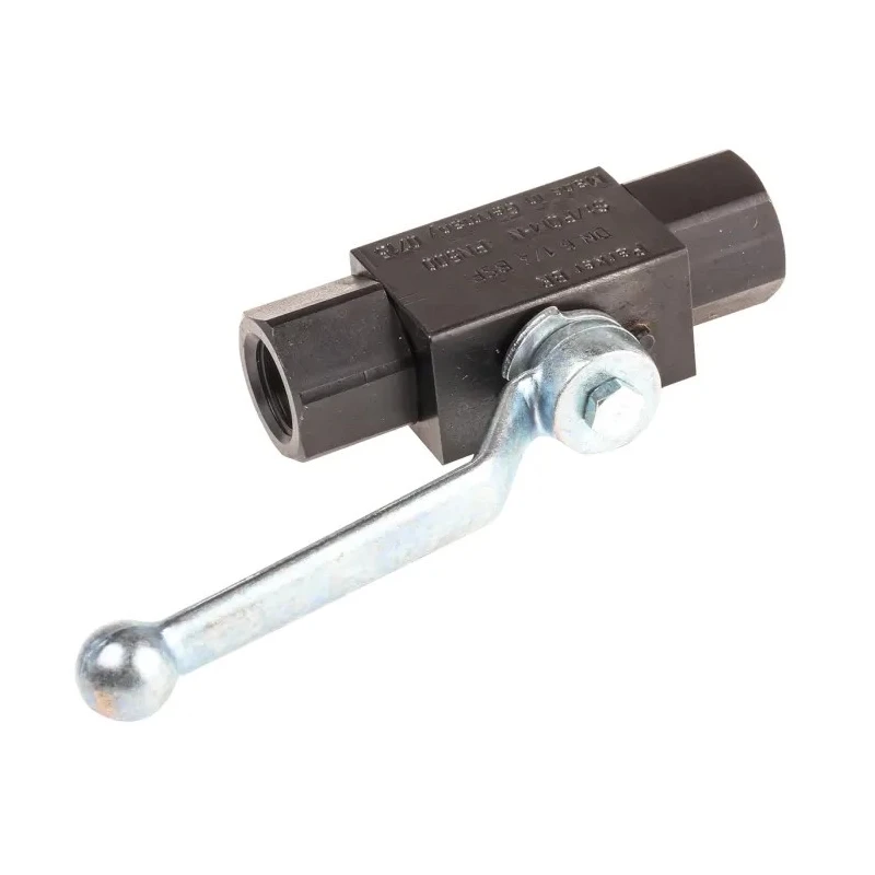 Parker Phosphate Steel Hydraulic Ball Valve Lever Operation 1/4 in Port Size 2 Ports G Thread KH1/4CFX