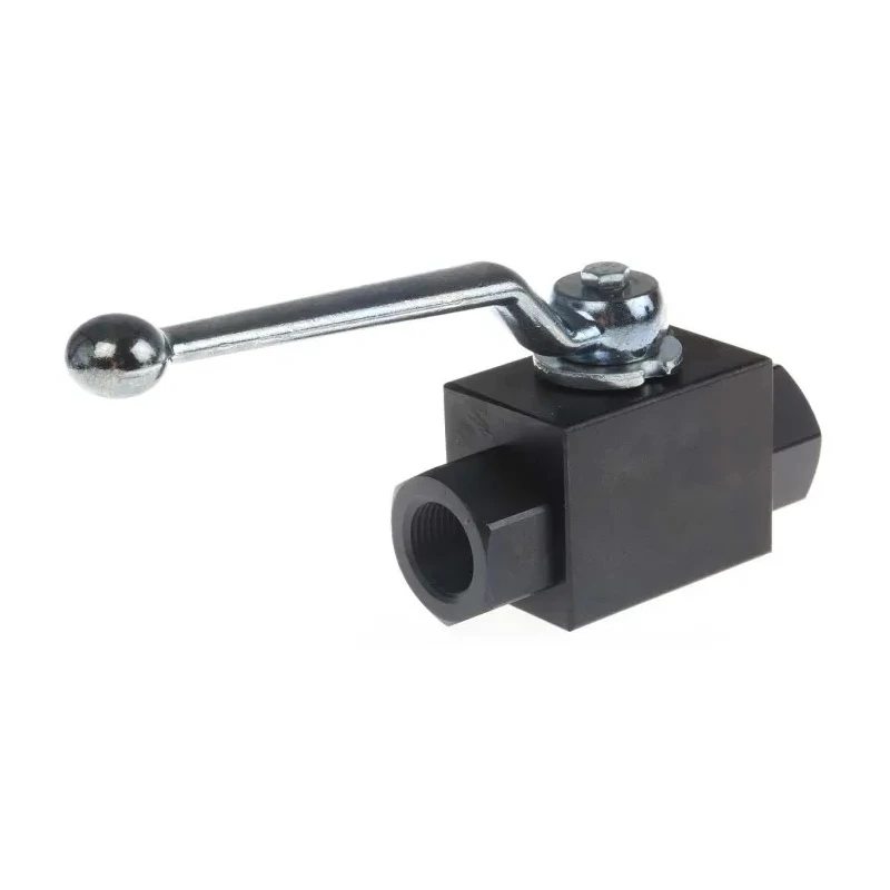 Parker Phosphate Steel Hydraulic Ball Valve Lever Operation, 3/8 in Port Size, 2 Ports, G Thread Standard, Max KH3/8CFX