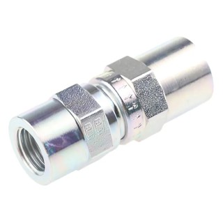 Parker Zinc Plated Steel Hydraulic Check Valve In Line Mount, BSP Thread 1/4 in, 1 Bar Cracking Pressure, Max Flow RHDI1/4CF