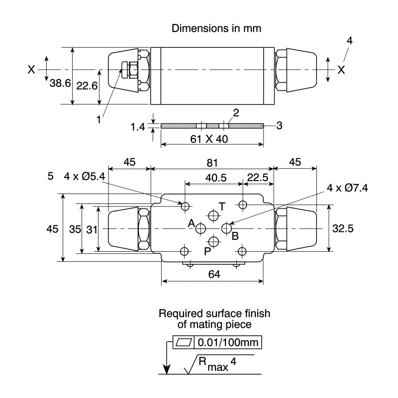 Bosch Rexroth Hydraulic Double Plate Mounting Check Valve, 80L/min, 315 bar, CETOP Mount Pattern, R900481624
