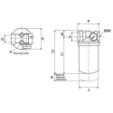 Parker Replacement Hydraulic Filter Element 10 μm 133mm Length 135mm Diameter 160L/min Flow 10 bar Pressure 926502