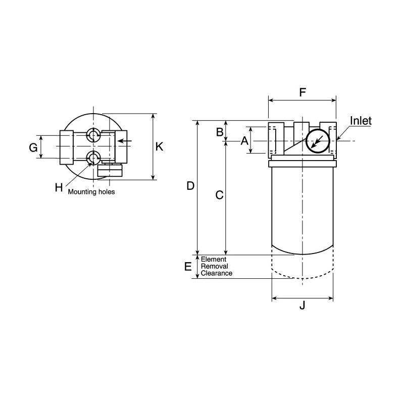 Parker Replacement Hydraulic Filter Element 10 μm 133mm Length 135mm Diameter 160L/min Flow 10 bar Pressure 926502