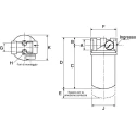 Parker Replacement Hydraulic Filter Element 10 μm 133mm Length 135mm Diameter 160L/min Flow 10 bar Pressure 926502
