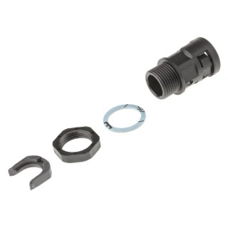 PMA Black Polyamide 6 Conduit Fitting 12 mm Nominal Size PG11 Thread IP68 Rated BVNV-P112