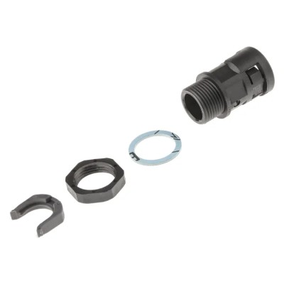 PMA Black Polyamide 6 Conduit Fitting 12 mm Nominal Size PG11 Thread IP68 Rated BVNV-P112
