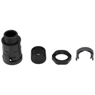 PMA Black Polyamide 6 Conduit Fitting 17 mm Nominal Size PG13.5 Threaded IP68 Rated BVNV-P137