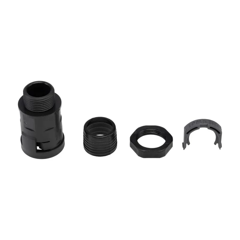 PMA Black Polyamide 6 Conduit Fitting 17 mm Nominal Size PG13.5 Threaded IP68 Rated BVNV-P137