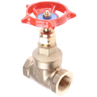 RS PRO Brass Gate Valve 1/2 in Female Inlet and Outlet Ports 20 bar Max Operating Pressure 85mm Handle Height 261-0299