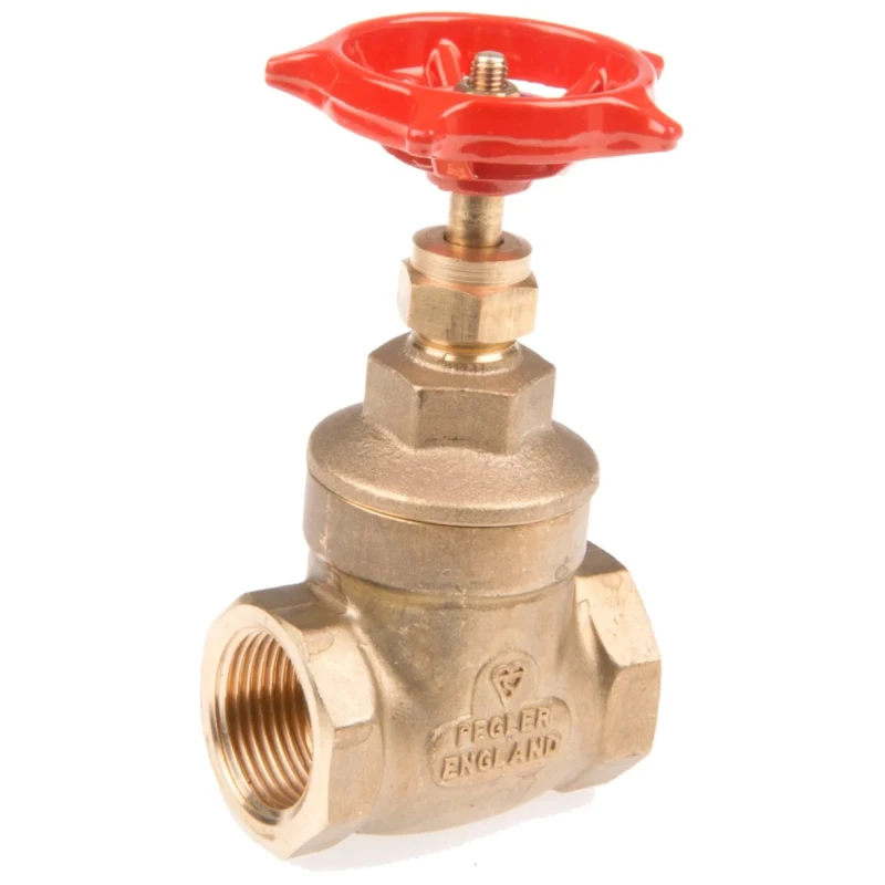 RS PRO Brass Gate Valve 3/4 in Inlet and Outlet Female Ports, Maximum Operating Pressure 20 bar, Handle Height 95mm 261-0306