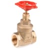 RS PRO Brass Gate Valve 3/4 in Inlet and Outlet Female Ports, Maximum Operating Pressure 20 bar, Handle Height 95mm 261-0306