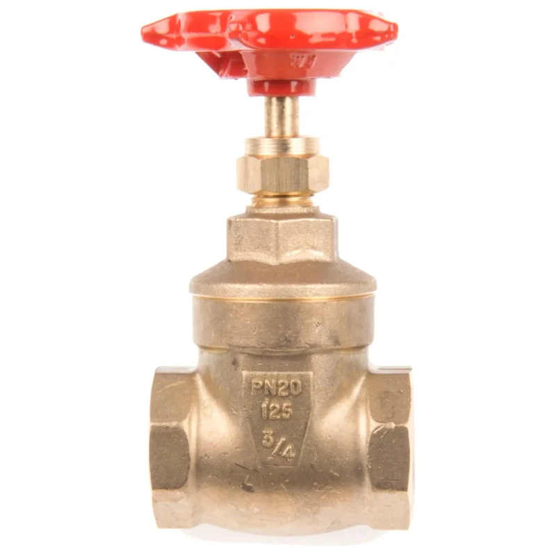 RS PRO Brass Gate Valve 3/4 in Inlet and Outlet Female Ports, Maximum Operating Pressure 20 bar, Handle Height 95mm 261-0306