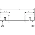 Legris Pneumatic Fitting LF 3000 Series Push-In Connector 10 mm Nickel Plated Brass 20 bar 80°C 3120 10 00 85