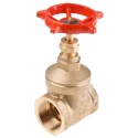 RS PRO Brass Gate Valve 1-1/2 in Inlet, 1 to 1/2 in Female Outlet, Non-Rising Stem, 20 bar Maximum Operating 261-0340