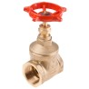 RS PRO Brass Gate Valve 1-1/2 in Inlet, 1 to 1/2 in Female Outlet, Non-Rising Stem, 20 bar Maximum Operating 261-0340