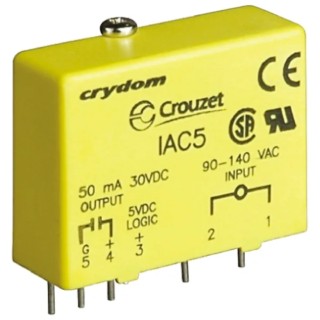 Crydom IAC Series Interface Relay Module PCB Mount 110V AC/DC Coil 6mA IAC5