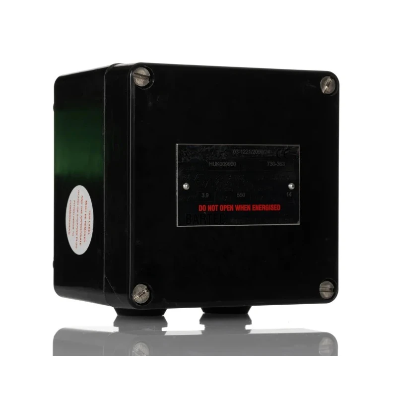 Bartec GB Series Black Polyester Junction Box IP66, 10 Terminals, ATEX Certified, 122mm Length x 120mm Width x 90mm Height 