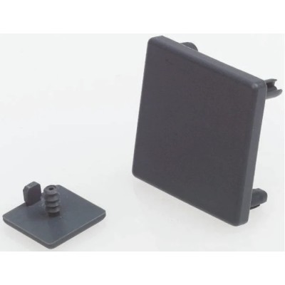 FlexLink Grey Aluminium End Cap for 44 x 44 mm Strut Profile, 11 mm Groove XCBE 44 A