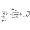 FlexLink M6 Extruded Angle Bracket Connecting Component for Strut Profile 40 to 80 mm² Groove Size 11 mm XCFA 44