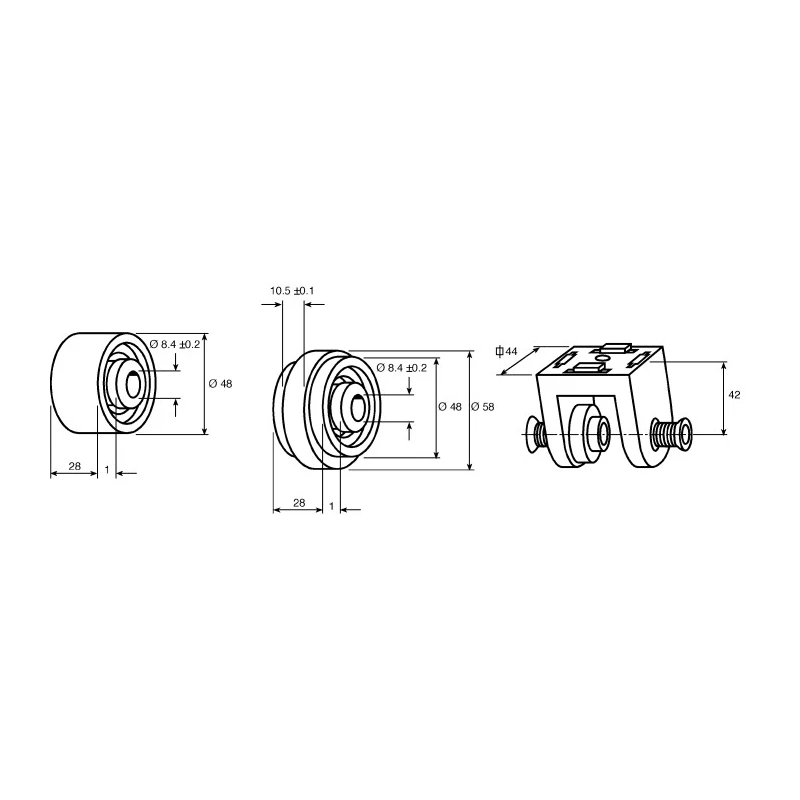 FlexLink Aluminium Anodised Die Cast Linear Motion Component XC System 48mm Diameter XCAW 48