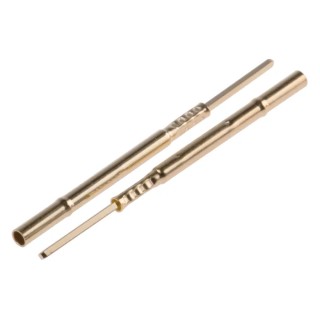 RS PRO Gold Test Pin 3A, Phosphor Bronze Contact, Spring Terminal Termination 261-5244