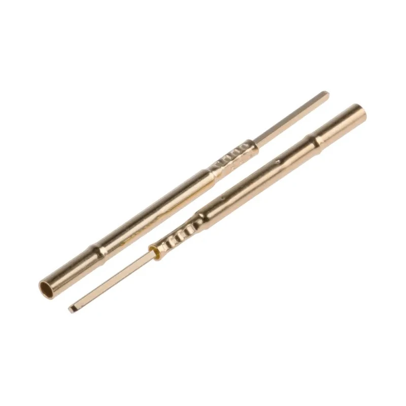RS PRO Gold Test Pin 3A, Phosphor Bronze Contact, Spring Terminal Termination 261-5244