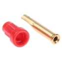 Staubli Red Female Banana Socket 1 mm Connector Solder Termination 30 V 60V DC 20A Gold Plating 23.1010-22