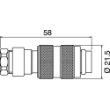 binder Industrial Circular Connector, 24 Contacts, Cable Mount, Socket, Male, IP67, 60V, 1A, Polyamide 09-0495-70-24