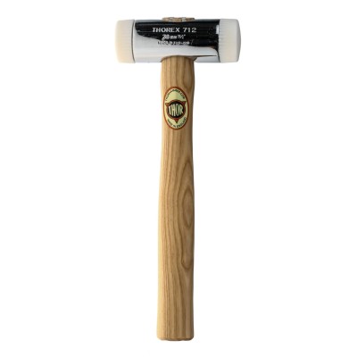 RS PRO Nylon Mallet Replaceable Face 675 g, Chrome Plated Zinc Head with Ashwood Handle 732-549