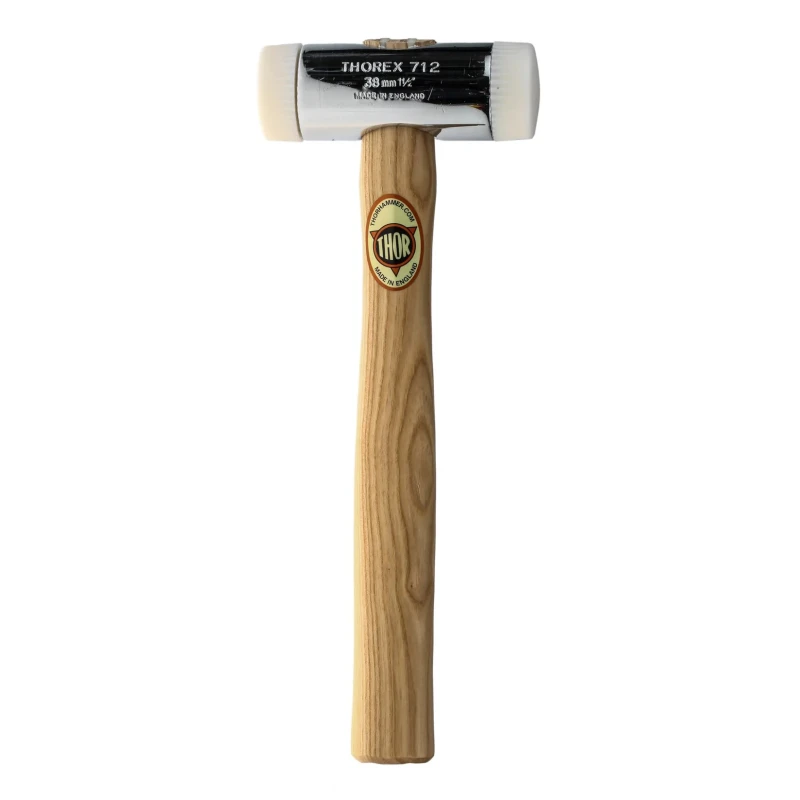 RS PRO Nylon Mallet Replaceable Face 675 g, Chrome Plated Zinc Head with Ashwood Handle 732-549