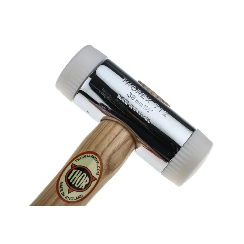 RS PRO Nylon Mallet Replaceable Face 675 g, Chrome Plated Zinc Head with Ashwood Handle 732-549