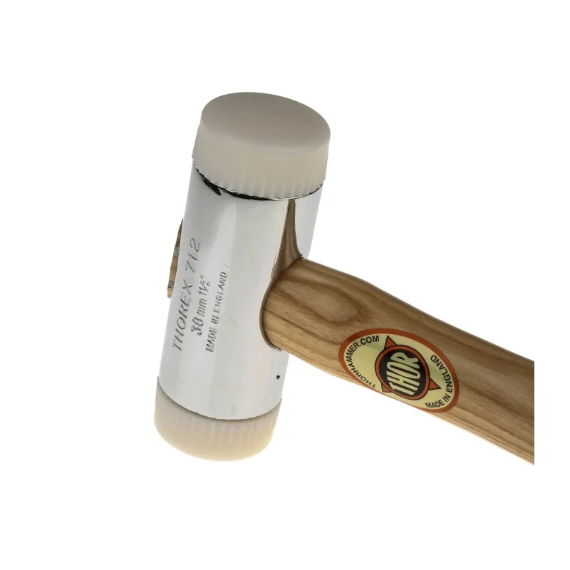 RS PRO Nylon Mallet Replaceable Face 675 g, Chrome Plated Zinc Head with Ashwood Handle 732-549