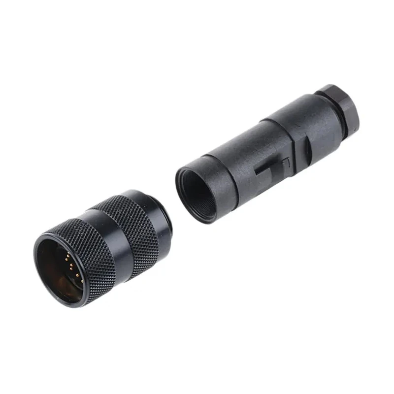 binder Industrial Circular Connector Cable Mount Plug 12 Contacts M16 Screw-On IP67 Nylon Housing 09-0129-70-12