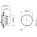 binder Circular Connector, 7 Contacts, Panel Mount, M16 Connector, Plug, Male, IP67, 723 Series 09-0127-00-07