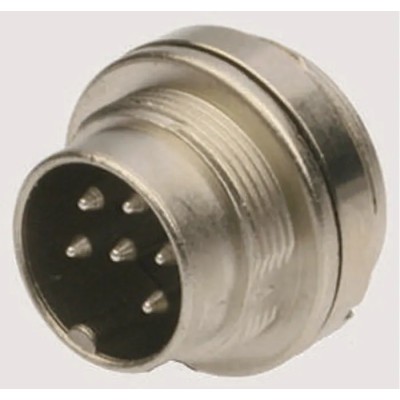 binder Circular Connector, 12 Contacts, Panel Mount, M16 Connector, Plug, Male, IP67, 60V, 3A, Nylon Housing 09-0131-00-12