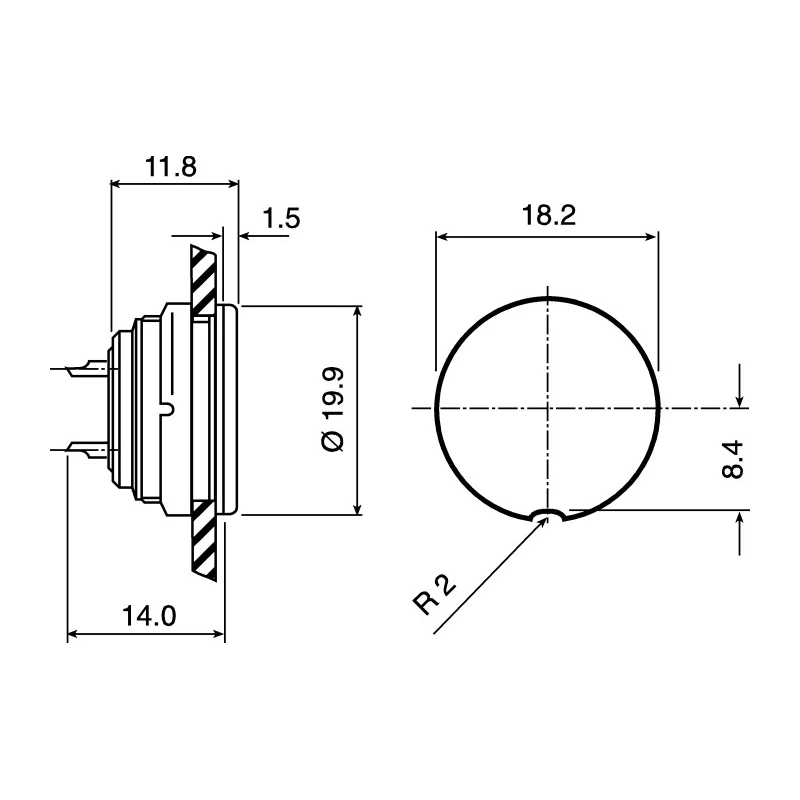 binder Circular Connector 2 Contacts Panel Mount M16 Socket Female IP67 Nylon Housing 723 Series 09-0104-00-02